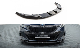 Cup Spoilerlippe Front Ansatz V.1 für BMW 5er / i5 M-Paket G60 schwarz Hochglanz