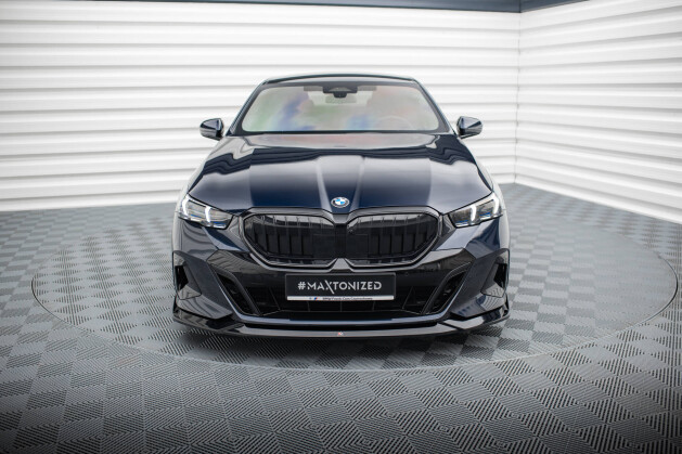 Cup Spoilerlippe Front Ansatz V.2 für BMW 5er / i5 M-Paket G60 schwarz Hochglanz