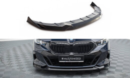 Cup Spoilerlippe Front Ansatz V.2 für BMW 5er M-Paket G60 schwarz Hochglanz