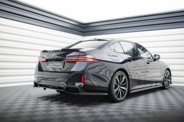 Mittlerer Cup Diffusor Heck Ansatz V.1 passend für BMW 5er / i5 M-Paket G60 schwarz Hochglanz
