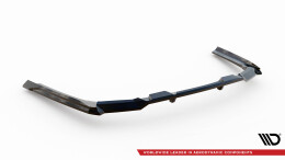 Mittlerer Cup Diffusor Heck Ansatz V.1 passend für BMW 5er / i5 M-Paket G60 schwarz Hochglanz