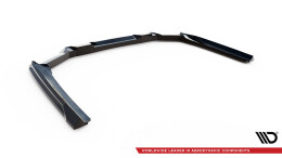 Mittlerer Cup Diffusor Heck Ansatz V.1 passend für BMW 5er / i5 M-Paket G60 schwarz Hochglanz