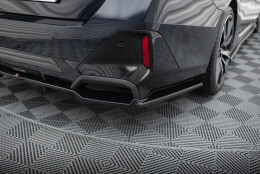 Mittlerer Cup Diffusor Heck Ansatz V.2 passend für BMW 5er / i5 M-Paket G60 schwarz Hochglanz