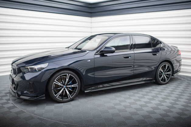 Seitenschweller Ansatz Cup Leisten V.1 passend für BMW 5er M-Paket G60 schwarz Hochglanz