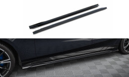 Seitenschweller Ansatz Cup Leisten V.1 passend für BMW 5er M-Paket G60 schwarz Hochglanz