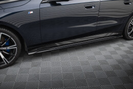 Seitenschweller Ansatz Cup Leisten V.1 passend für BMW 5er M-Paket G60 schwarz Hochglanz