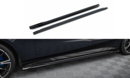 Seitenschweller Ansatz Cup Leisten V.2 für BMW 5er M-Paket G60 schwarz Hochglanz