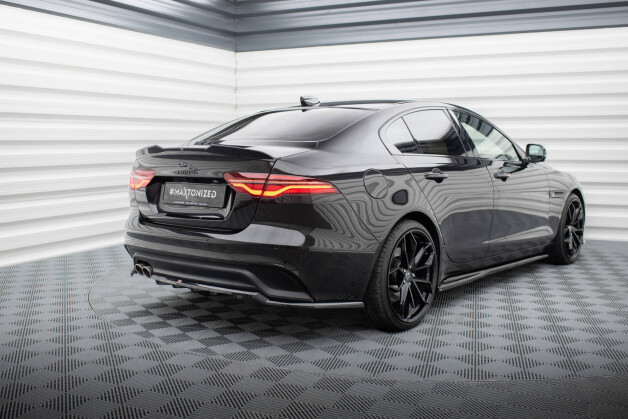 Heck Spoiler Aufsatz Abrisskante 3D passend für Jaguar XE X760 Facelift schwarz Hochglanz