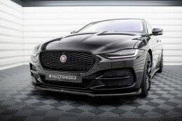 Cup Spoilerlippe Front Ansatz V.1 für Jaguar XE X760 FL schwarz Hochglanz