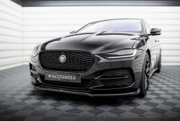 Cup Spoilerlippe Front Ansatz V.1 passend für Jaguar XE X760 Facelift schwarz Hochglanz