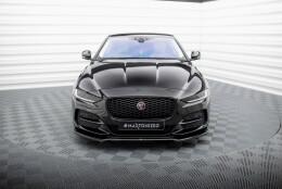 Street+ Spoilerlippe Front Ansatz V.1 passend für Jaguar XE X760 FL schwarz Hochglanz