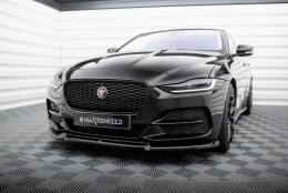 Cup Spoilerlippe Front Ansatz V.2 passend für Jaguar XE X760 Facelift schwarz Hochglanz