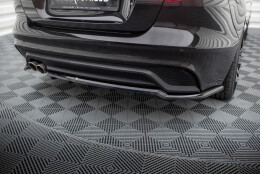 Mittlerer Cup Diffusor Heck Ansatz DTM Look passend für Jaguar XE X760 Facelift schwarz Hochglanz