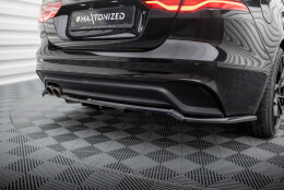 Mittlerer Cup Diffusor Heck Ansatz DTM Look passend für Jaguar XE X760 Facelift schwarz Hochglanz