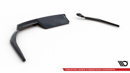 Mittlerer Cup Diffusor Heck Ansatz DTM Look passend für Jaguar XE X760 Facelift schwarz Hochglanz