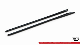 Seitenschweller Ansatz Cup Leisten für Jaguar XE X760 Facelift schwarz Hochglanz