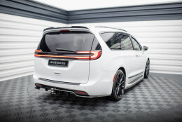Mittlerer Cup Diffusor Heck Ansatz DTM Look passend für Chrysler Pacifica Mk2 Facelift schwarz Hochglanz