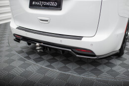 Mittlerer Cup Diffusor Heck Ansatz DTM Look passend für Chrysler Pacifica Mk2 Facelift schwarz Hochglanz