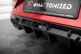 Heck Ansatz Diffusor passend für Cupra Leon Hatchback Mk1 schwarz Hochglanz