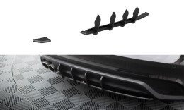 Street Pro Heckschürze Heck Ansatz Diffusor passend für Jaguar XE X760 Facelift SCHWARZ