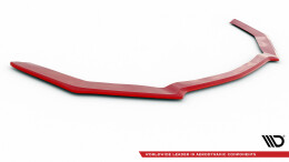 Cup Spoilerlippe Front Ansatz V.2 für Ford Mustang Mk6 Facelift Rot Hochglanz