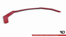 Cup Spoilerlippe Front Ansatz V.2 für Ford Mustang Mk6 Facelift Rot Hochglanz