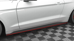 Seitenschweller Ansatz Cup Leisten V.2 passend für Ford Mustang Mk6 Facelift schwarz Hochglanz