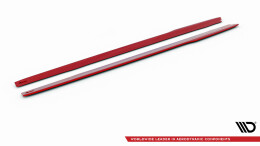 Seitenschweller Ansatz Cup Leisten V.2 passend für Ford Mustang Mk6 FL rot Hochglanz