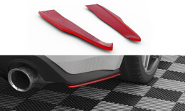 Heck Ansatz Flaps Diffusor V.2 passend für Ford Mustang Mk6 Facelift schwarz Hochglanz