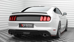Heck Ansatz Flaps Diffusor V.2 passend für Ford Mustang Mk6 Facelift schwarz Hochglanz