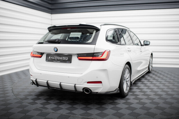 Street Pro Heckschürze Heck Ansatz Diffusor passend für BMW 3er Limousine / Touring G20 / G21 Facelift rot