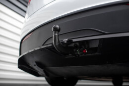 Mittlerer Cup Diffusor Heck Ansatz DTM Look passend für Tesla Model X Mk1 Facelift schwarz Hochglanz