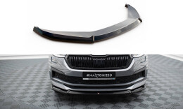 Cup Spoilerlippe Front Ansatz V.1 passend für Skoda Kodiaq Sportline Mk1 Facelift schwarz Hochglanz