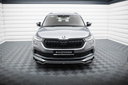 Cup Spoilerlippe Front Ansatz V.2 für Skoda Kodiaq Sportline Mk1 FL schwarz Hochglanz