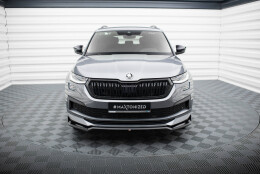 Cup Spoilerlippe Front Ansatz V.2 passend für Skoda Kodiaq Sportline Mk1 Facelift schwarz Hochglanz