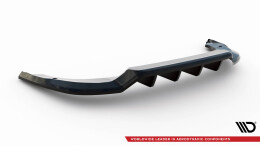 Mittlerer Cup Diffusor Heck Ansatz DTM Look für Skoda Kodiaq Sportline Mk1 Facelift schwarz Hochglanz