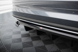 Mittlerer Cup Diffusor Heck Ansatz DTM Look passend für Skoda Kodiaq Sportline Mk1 / Mk1 Facelift schwarz Hochglanz