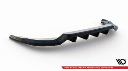 Mittlerer Cup Diffusor Heck Ansatz DTM Look passend für Skoda Kodiaq Sportline Mk1 / Mk1 Facelift schwarz Hochglanz
