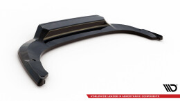 Mittlerer Cup Diffusor Heck Ansatz DTM Look passend für Skoda Kodiaq Sportline Mk1 / Mk1 Facelift schwarz Hochglanz