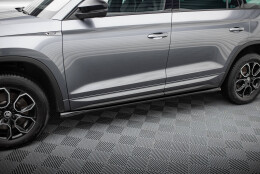 Seitenschweller Ansatz Cup Leisten passend für Skoda Kodiaq Sportline Mk1 Facelift schwarz Hochglanz