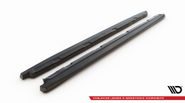 Street+ Seitenschweller Leisten passend für Skoda Kodiaq Sportline Mk1 FL schwarz Hochglanz