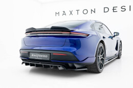 Heck Spoiler Aufsatz Abrisskante 3D passend für Porsche Taycan Turbo S Mk1 schwarz Hochglanz