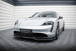 Cup Spoilerlippe Front Ansatz passend für Porsche Taycan / Taycan 4 / Taycan 4S / Taycan GTS Mk1 schwarz Hochglanz