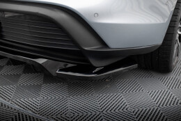 Mittlerer Cup Diffusor Heck Ansatz DTM Look passend für Porsche Taycan / Taycan 4 / Taycan 4S / Taycan GTS Mk1 schwarz Hochglanz