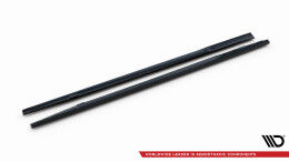 Seitenschweller Ansatz Cup Leisten für Porsche Taycan / Taycan 4 / Taycan 4S / Taycan GTS Mk1  schwarz Hochglanz