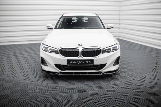 Cup Spoilerlippe Front Ansatz passend für BMW 3er Limousine / Touring G20 / G21 Facelift schwarz Hochglanz
