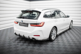 Heck Ansatz Flaps Diffusor passend für BMW 3er Limousine / Touring G20 / G21 Facelift schwarz Hochglanz
