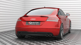 Heck Ansatz Flaps Diffusor passend für Audi TT 3.2 V6 8J schwarz Hochglanz