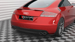Heck Ansatz Flaps Diffusor passend für Audi TT 3.2 V6 8J schwarz Hochglanz
