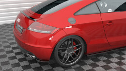 Heck Ansatz Flaps Diffusor passend für Audi TT 3.2 V6 8J schwarz Hochglanz